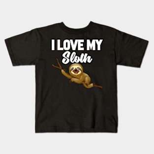 I Love My Sloth Kids T-Shirt